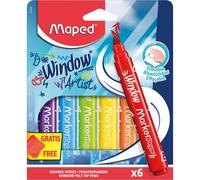 Maped Marqueurs en verre Markerpeps X6 + Chiffon BT Cart