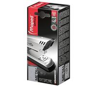 Maped Agrafeuse de bureau métallique A-3545 Advanced – Jusqu'à 25 feuilles – 24/6 & 26/6 – Argent