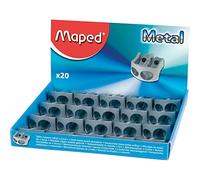 Maped Office And Stationery 506700 Taille-crayon classique à double trou en Métal, Métallique