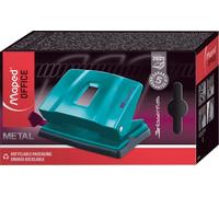 Maped - Perforateur 2 Trous Essentials Métal - Perforatrice Pour 20 À 25 Feuilles - Avec Réglette Et Réserve À Confettis - Bleu