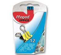 Maped Office PINCE DOUBLE CLIP 15MM X12 BOITE DISTRIBUTRICE, 361211 , Couleurs Assorties