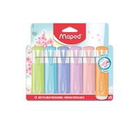 Surligneur FLUO'PEPS PASTEL, blister de 6