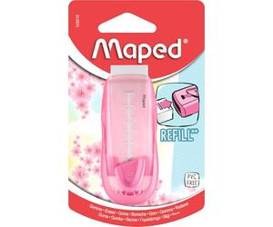 Maped Pastel 122010 Gomme Souple Efficace avec Pousse-Pousse en Plastique GOM Stick Rose Pastel, Bleu Clair, Lilas