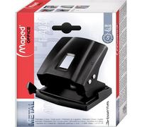Maped - Perforateur Essentials Metal 2 trous - Perfore 30/35 feuilles simultanément - Garanti 5 ans - Coloris noir