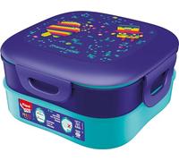 Maped Picnik - Boîte à Déjeuner Enfants Pixel Party - 2 Compartiments Modulables, Dont 1 Compartiment Étanche - Nettoyage Facile au Lave-Vaisselle - 1,4L