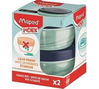 Maped Picnik - Pot à Sauce Origins x 2 - Étanche - Contenance 40ml - Compatible avec Bol à Déjeuner Origins - 2 Pots, Couleur Bleu, Taille unique