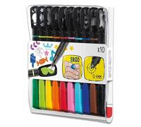Maped - Pochette de 10 feutres fins Graph'Mania - Pointe fine 0, 4 mm