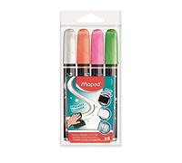 Maped - Pochette de 4 marqueurs effacables - Multi surfaces - Sans odeur