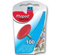 Punaise maped coloris assortis diamètre 10mm boîte distributrice 100 unités