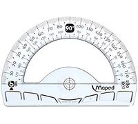 Maped - Rapporteur 180° Base 12 cm - Rapporteur Incassable - Souple