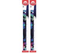 Maped - Règle 30cm Deepsea Paradise- Règle scolaire décorée - Ergonomique et légère - Triple décimètre avec Graduation en millimètres (Lot de 2)