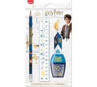 Maped - Set de Papeterie 4 Pièces Harry Potter - 1 règle Transparente 15cm