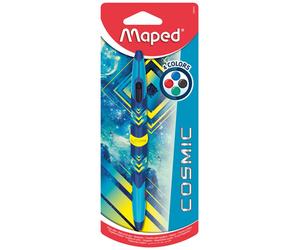 Maped Stylo à bille 4 couleurs Twin Tip COSMIC TEENS rose