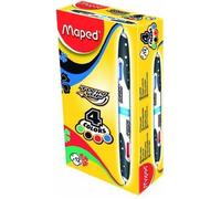 Maped stylo à bille 4 couleurs Twin Tip, noir / blanc
