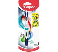 MAPED - Stylo-bille Twin Tip Médium 4 Couleurs