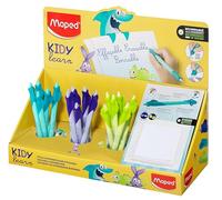 Maped - Stylo Effaçable Kidy Learn Display - Stylo Animaux Enfants avec Gomme Intégrée, Rechargeable et Ergonomique - Fourniture Scolaire pour Apprentissage de l'Écriture - Accessoire Rentrée Scolaire
