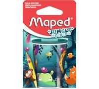 Maped – Taille-crayon JUNGLE fever – Métal, 2 trous avec réservoir – Blister