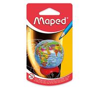 Maped - Taille-crayon Globe - 1 Trou - Taille-Crayon avec Réservoir - Réserve en Métal