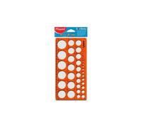 Maped – Trace-cercles Normographe Technic – pairs/impairs, 39 cercles 1–35 mm, règle 22 cm, antichoc