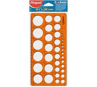 Maped - Trace-Cercles Pairs et Impairs de 1 à 35 mm - 39 Cercles - Antichoc