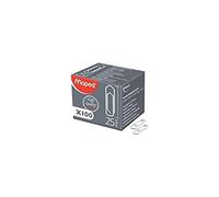Maped Trombones Bureau 32 mm - Attache Lettre 32 mm en Acier Galvanisé Qualité Supérieure avec Bout Chevron - pour maintenir des feuilles - Gris Argenté - Boîte de 1000