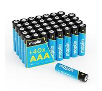 Maplin Lot de 40 Piles alcalines AAA LR03 1,5 V (Triple A) - Durée de Vie de 10 Ans - Haute Performance