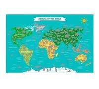 Mappemonde Planisphère des animaux carte du monde à gratter Multi G