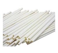 MAQA Lot de 200 pailles biodégradables et compostables blanches, pailles en papier 20 cm, pailles emballées individuellement