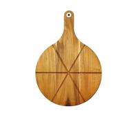 MAQDDO 1pcs Acacia Wooden Pizza Circle board Pour Pizza