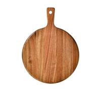 MAQDDO 1pcs Solid Wood Pizza Pan Round Wooden with Long Handle Pour Pizza
