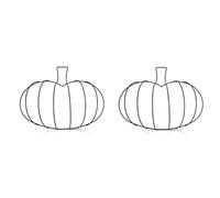 MAQDDO Lot de 4 couronnes sorcière en Forme Citrouille, décoration d'automne, à Suspendre la Porte d'entrée, Fil métallique, for Halloween, for Maison pour Nouvel an(Style2)