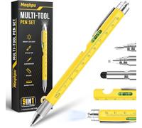 Maqhpu Cadeau Fete des Peres, Cadeau Homme, Stylo Multifonction 9 en 1, Idee Cadeau Fete des Peres, Idee Cadeau Homme Original, Gadget Insolite Utile Cadeau Papa, Cadeau Fête des Pères Personnalisé