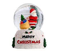 Maqulae Boule de Cristal Lumineuse de Noël, Veilleuse de Bureau avec Motif Lilliputien Peint à la Main, pour Décoration de Cadeau de Réveillon de Noël (Vieil homme grand)