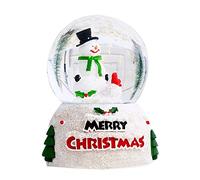 Maqulae Boule de Cristal Lumineuse de Noël, Veilleuse de Bureau avec Motif Lilliputien Peint à la Main, pour Décoration de Cadeau de Réveillon de Noël (Bonhomme de neige grand)