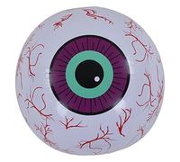 Maqulae Décoration de Globe Oculaire Gonflable d'halloween à LED avec Télécommande, Globe Oculaire Effrayant Gonflable pour Fête de Jardin en Plein Air (Violet)