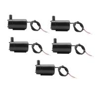 Maqulae Mini Pompe à Eau Submersible, Ensemble de 5 Pièces, DC 3-5V, | Micro Pompe Compacte pour étang à Poissons de Fontaine D'aquarium, Débit de 1,2 à 1,6 L/min, Levage de 0,3 à 0,8 M,