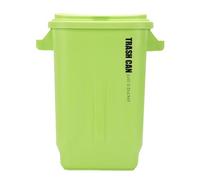 Maqulae Poubelle avec Couvercle pour Cuisine, Salle de Bain, Bureau, Corbeille à Déchets en PP avec Poignées, Grande Ouverture Empilable (Verte)