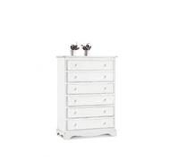 Mar.c.a. Design - Commode Bois 97x49x140 cm 6 Tiroirs - Commode Haute Chambre Style Classique - Made in Italy