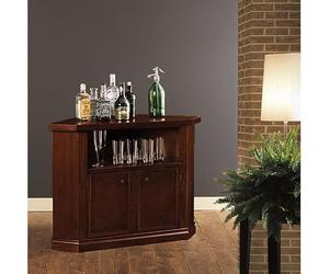 Mar.c.a. Design - Meuble TV Angle Bois 72x63x80 cm 2 Portes 1 Niche - Meuble Télé Classique Style Rustique Made in Italy