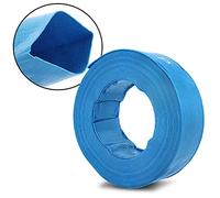 MAR-POL® Tuyau de pompier - 20 m de long x Ø 2" - Tuyau de chantier industriel - Tuyau plat bleu - 2 bar 52 mm C - Tuyau en polyester - M85313