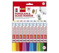 Marabu 0125000000084 Noir, Bleu, Vert, Rouge, Jaune 10pièce(s) marqueur à peinture - Marqueurs à peinture (Noir, Bleu, Vert, Orange, Rouge, violet, Jaune, Multicolore, 10 couleurs, 1 mm, 3 mm, 160 °C)