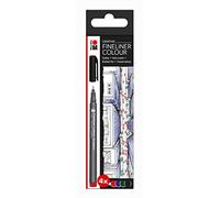 Marabu 0146000000102 - Fineliner Graphix Set Skyline, 4 Couleurs Brillantes, Largeur de Trait env. 0,5 mm, Encre pigmentée à Base d'eau, Pointe en Plastique avec Monture métallique