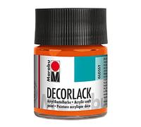 Marabu 11300005013 Vernis décoratif acrylique orange 013, 50 ml, vernis acrylique brillant à base d'eau, résistant aux intempéries, à la salive, pour peinture, pochoir et technique de serviette