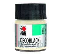 Marabu 11300005271 Vernis décoratif acrylique ivoire 271, 50 ml, vernis acrylique brillant à base d'eau, résistant aux intempéries, à la salive, pour la peinture, le pochoir et la technique des