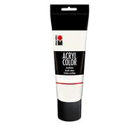 Marabu 12010025070 - Acrylique Color blanc 225 ml, peinture acrylique crémeuse à base d'eau, séchage rapide, résistant à la lumière, imperméable, à appliquer au pinceau et à l'éponge sur toile, papier et bois.