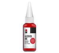 Marabu 12160059031 - Encre à alcool rouge cerise, 20 ml, encre à alcool pour art fluide, résine art et résine époxy, pour supports non absorbants, papier spécial enduit, métal, céramique et verre