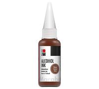 Marabu 12160059285 - Encre à l'alcool marron, 20 ml, encre à alcool, pour art fluide, résine et résine époxy, pour supports non absorbants, papier spécial enduit, métal, céramique et verre