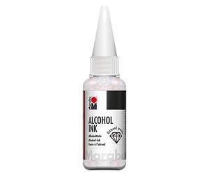 Marabu 12160059511 - Encre à l'alcool diamant pour un effet scintillant - 20 ml - Encre à alcool pour supports non absorbants - Papier spécial enduit, métal, céramique et verre