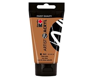 Marabu 12200002941 - Artist Acryl Siena Natur 75 ML, Peinture Acrylique Fine de qualité Artistique, à Base d'eau, consistance pâteuse, hautement pigmentée, très Bonne Brillance et opacité