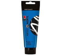 Marabu 12200044956 Artist Acrylique Primärcyan 120 ml Peinture acrylique fine de qualité artiste à base d'eau Consistance pastel Haute pigmentation Très bonne brillance et opacité Taille unique